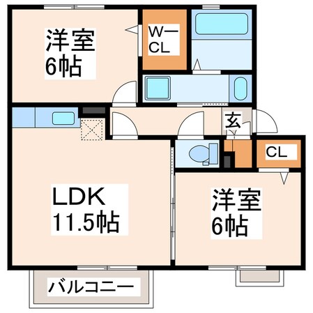 セイラタウン南 徒歩3分 2階の物件間取画像